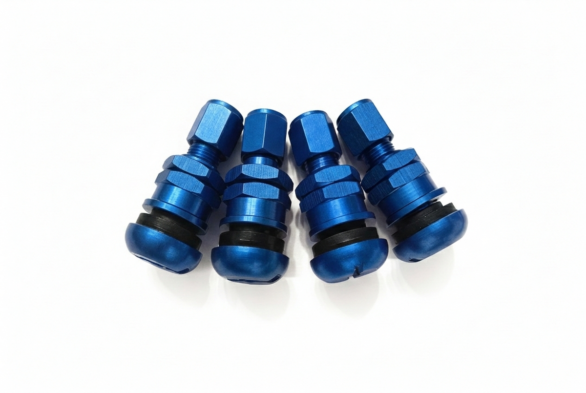 RAYS Valve Stems for TE37 (Set of 4) Choose from: Black / Silver / Red / Blue