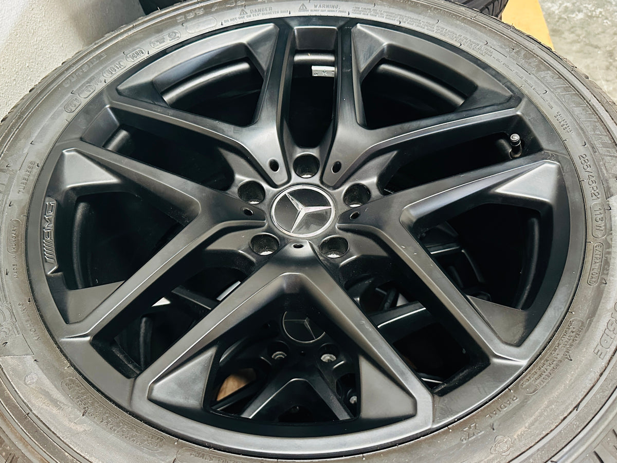 21" Mercedes G63 AMG OEM Wheels New with Tires Black (Set of 4)