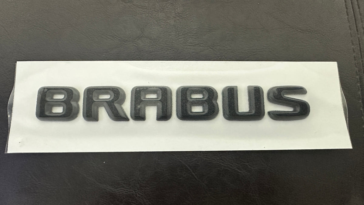 BRAND NEW ORIGINAL BRABUS TRUNK LOGO BADGE EMBLEM IN Matte Black Made By Brabus