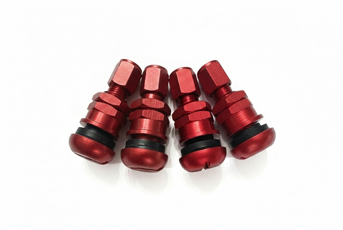 RAYS Valve Stems for TE37 (Set of 4) Choose from: Black / Silver / Red / Blue