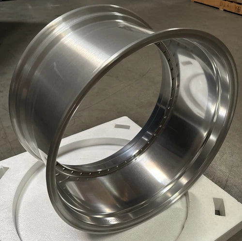 22" Step Barrel with 2.25" or 3.75" Lip Flow Form, 40 Holes US. Standard for 2-Piece Wheel, RAW or Polished